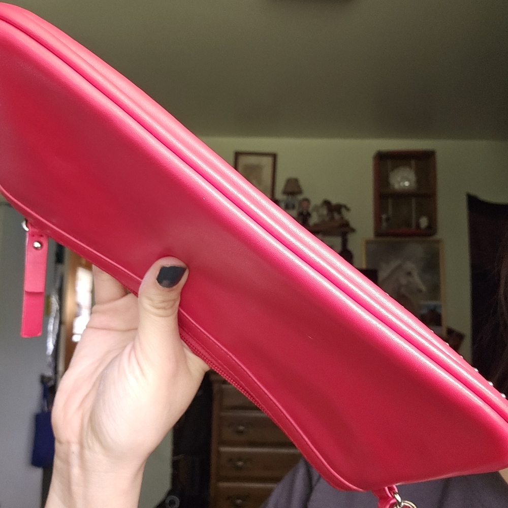 Nine West Red Studded Wristlet Clutch - Picture 5 of 9